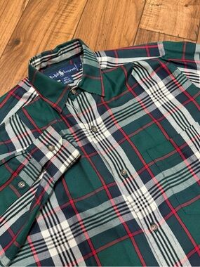 Vintage Ralph Lauren Button Up Shirt Plaid Long Sleeve Classic Womens 6